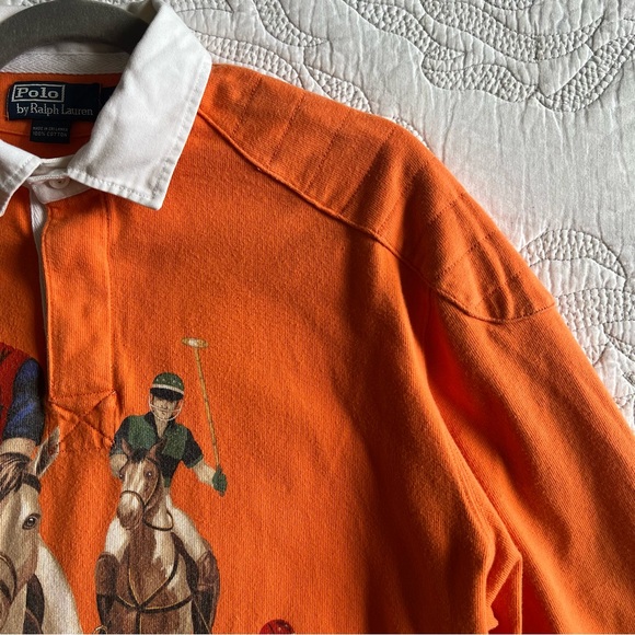 RARE - Vintage 90s Polo Ralph Lauren 5 Horsemen Equestrian Stampede Rugby Polo - Picture 6 of 11